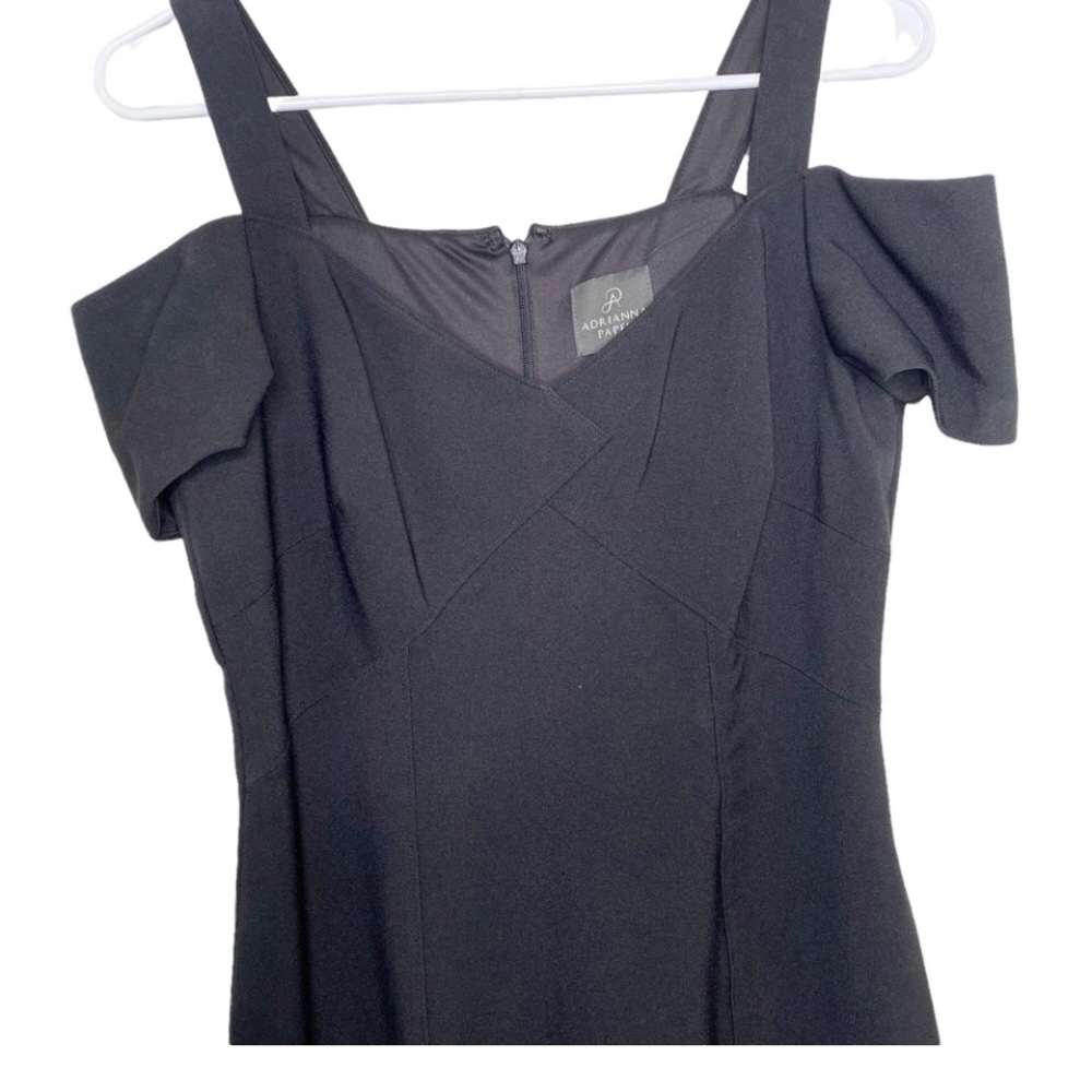 Adrianna Papell black cold shoulder dress